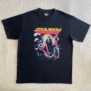 STAR WARS Lucasfilm Men’s Darth Vader Lightsaber Death Star Graphic T-shirt L